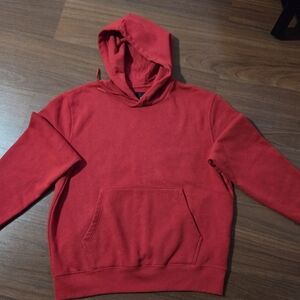 Men's Red Pullover Hoodie Sweatshirt - Classic Everyday Comfort